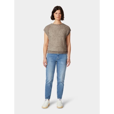 Damen-Strickpullunder, Beige