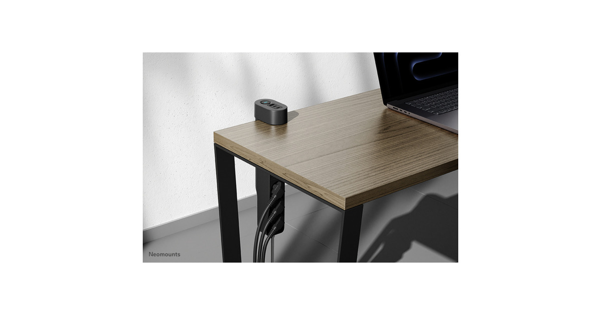 NeomountsDS22-840BL6 Bureaucontactdoos met klem en USB-C en USB-A poorten - Quick-charge stekkerdoos  (Zwart)