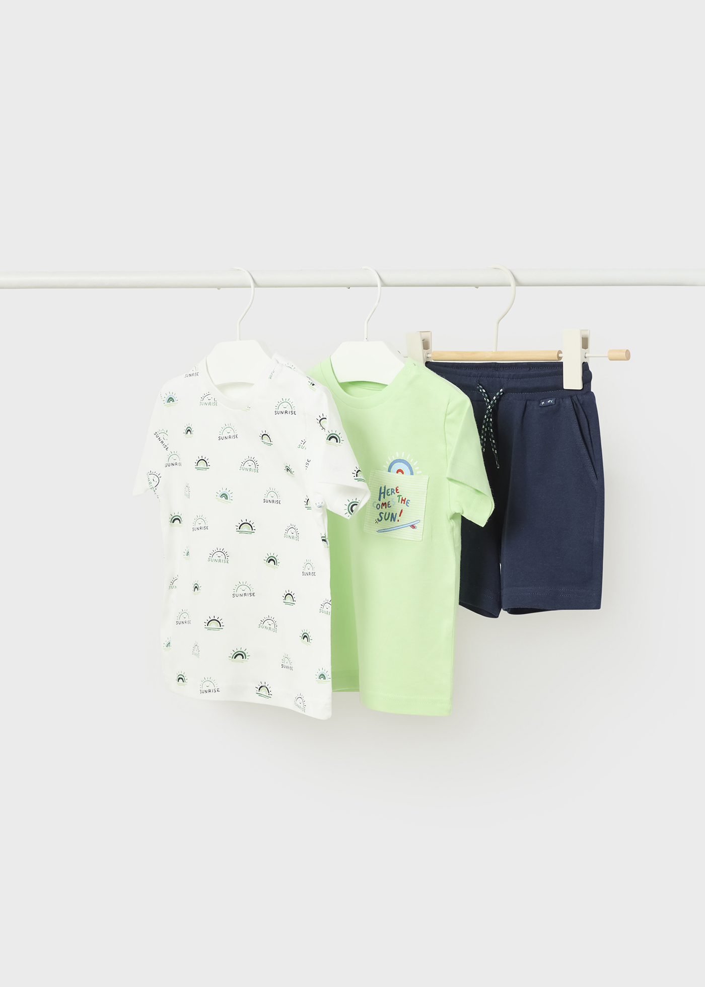 Conjunto de 3 peças em algodão sustentável para bebê