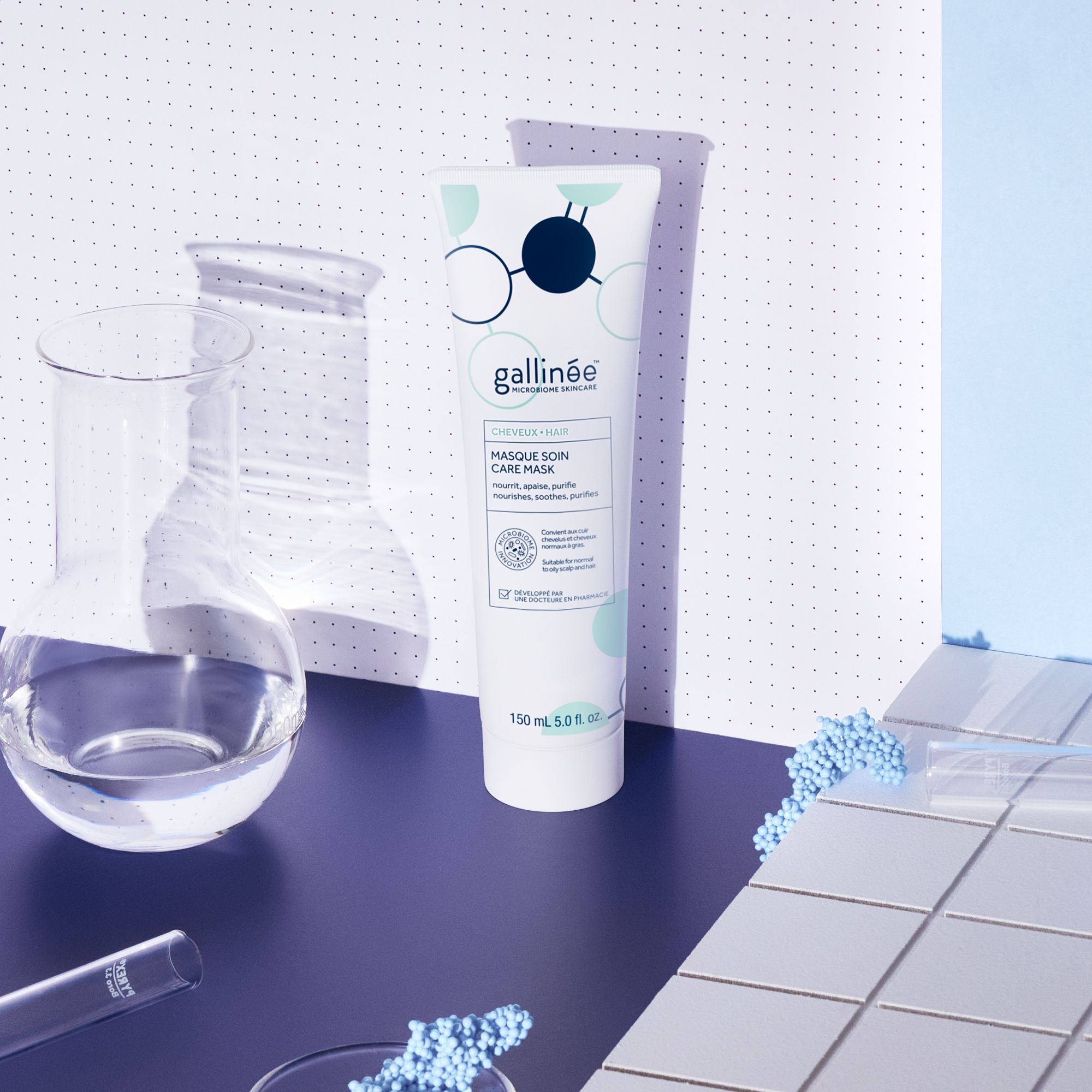 Gallinée Hair Care Mask - Beruhigende, reinigende und pflegende Haarmaske - reduziert die Talgproduktion der Kopfhaut