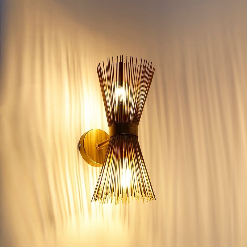 Art Deco wandlamp goud 2-lichts - Broom