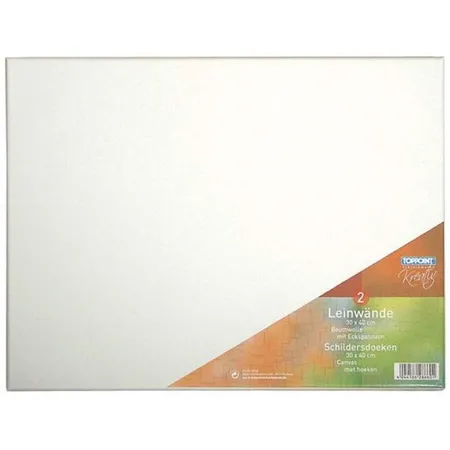 Stylex 12 (6x 2) Leinwände bespannte Keilrahmen Leinwand 30x40cm