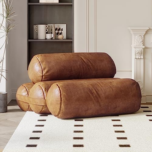 Stilvolles Beige Schlafsofa & Chaiselongue mit Armlehnen & 2 Lendenkissen - Ultraweiches Polsterbett für Wohnzimmer & Schlafzimmer - Kompakt