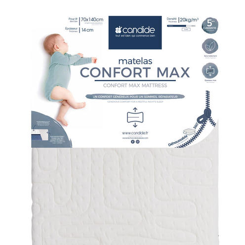 Matelas Comfort Max 14 cm 70x140 cm - CANDIDE