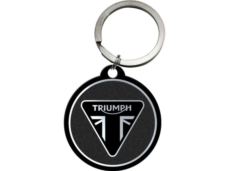 Nostalgic Art Schlüsselanhänger Triumph Ø 4 cm, Schwarz Anhänger mit Triumph Logo