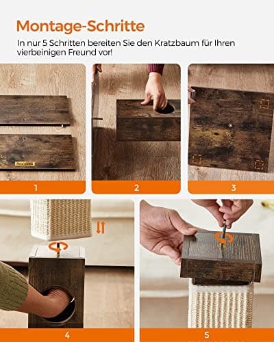 Slitesterk 73 cm katteskrapestolpe med sisal-tau