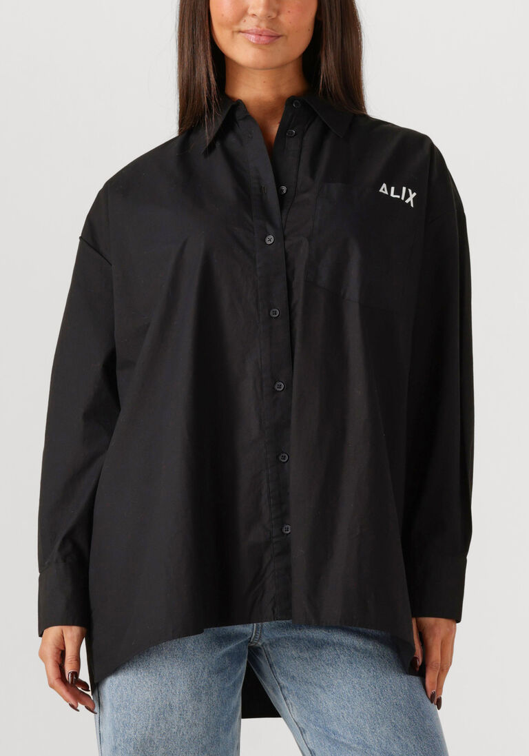 zwarte alix the label blouses ladies woven oversized poplin blouse
