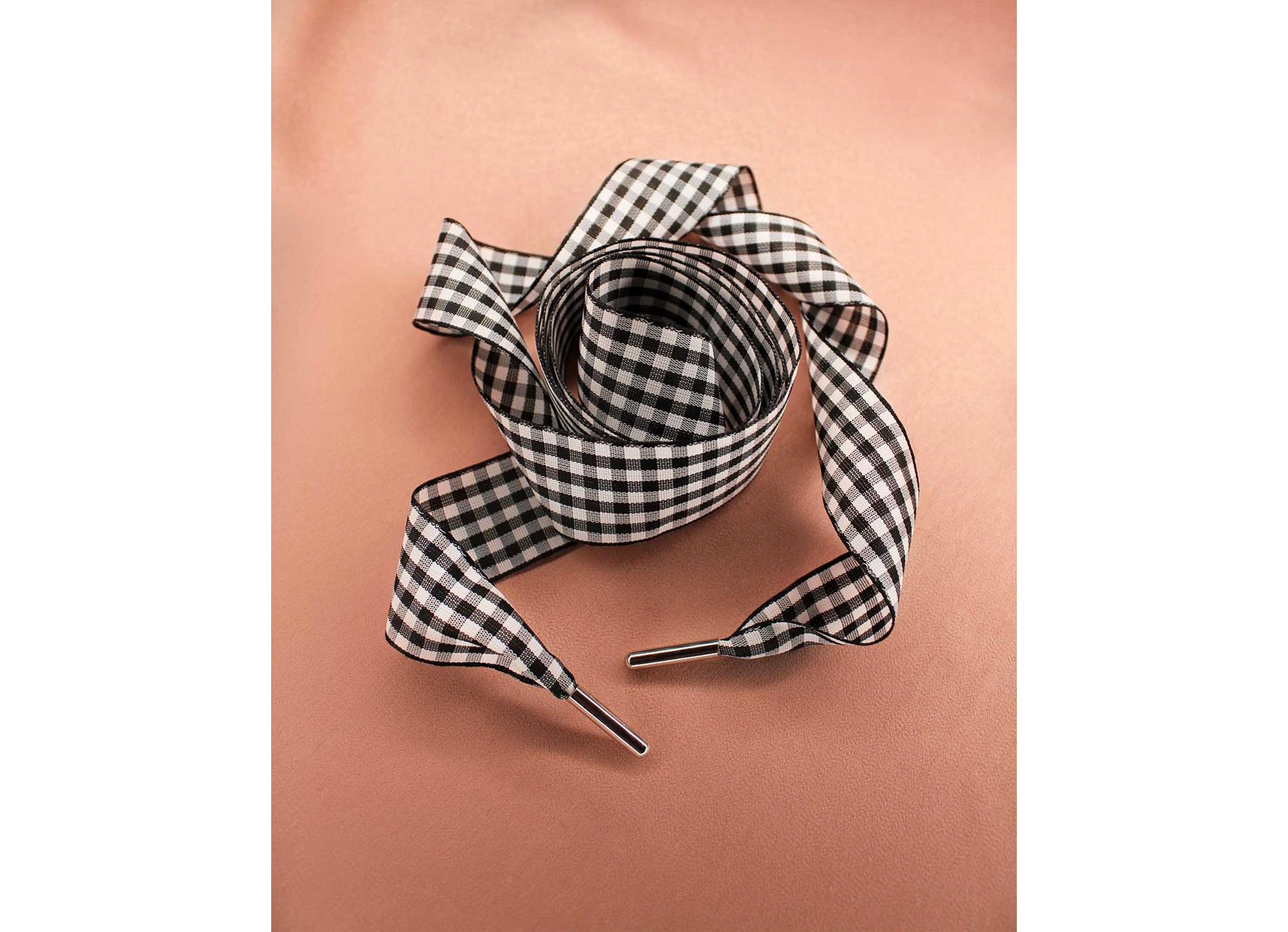 Lacets vichy noir