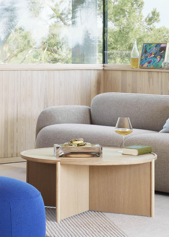 Northern Cling salontafel Ø70 gerookt eiken