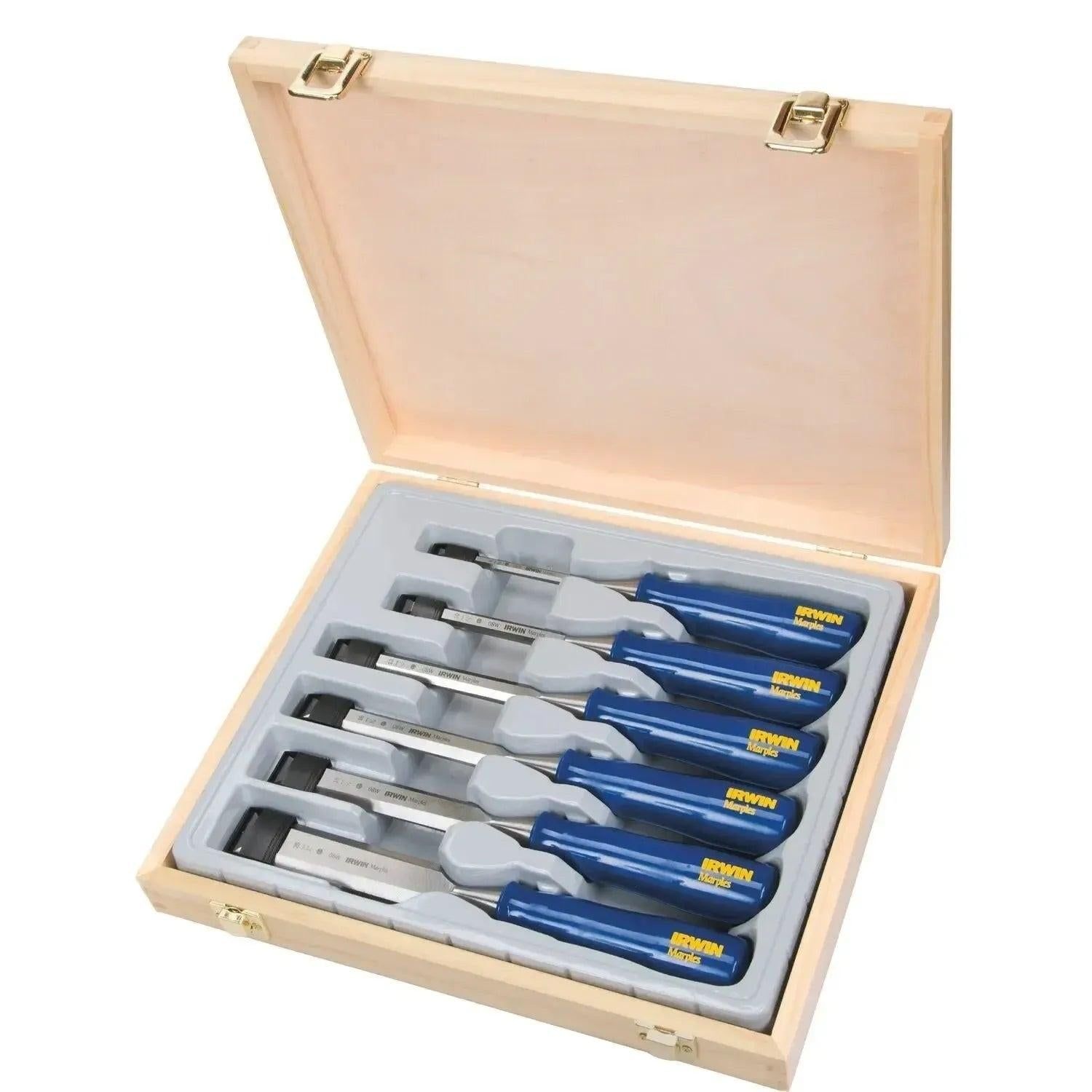 Irwin Houtbeitel M444, 6-delige Set - 6, 10, 13, 19, 25, 32 mm in houten kist - TM444S6