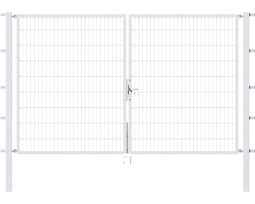 Dubbele poort van metaalgaas, ALBERTS Flexo 300 x 180 cm, inclusief palen van 8 x 8 cm, thermisch verzinkt