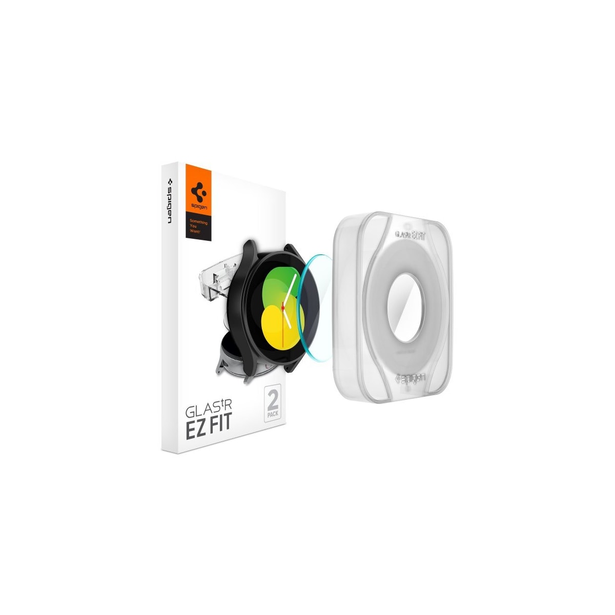 Spigen Samsung Galaxy Watch 4/5 44mm Skjermbeskytter GLAS.tR EZ Fit 2-pakning