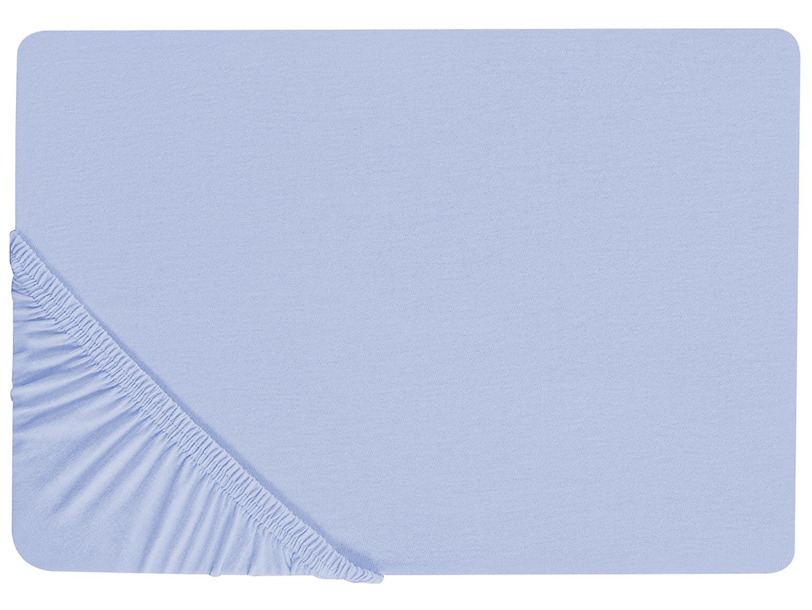 Hoeslaken JANBU Katoen 200 x 200 cm Lichtblauw