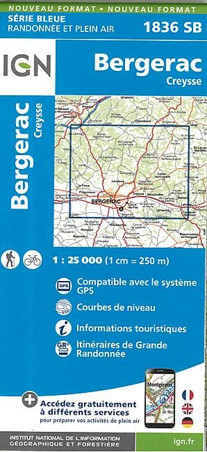 IGN - 1836 SB BERGERAC CREYSSE 1 25 000