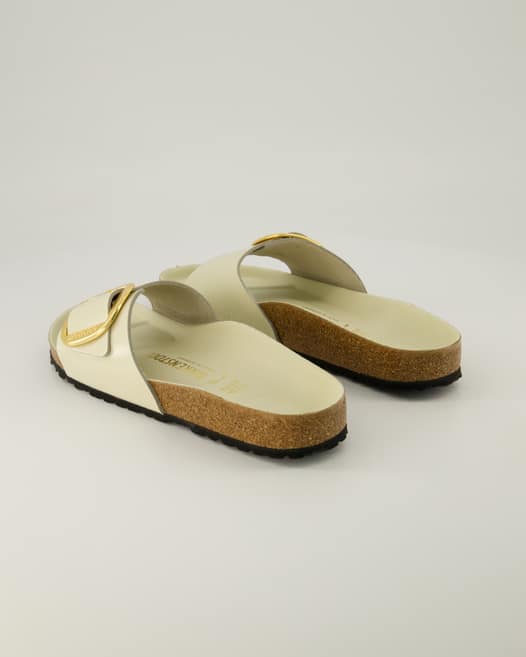 Birkenstock Madrid Big Buckle Pantoletten in Beige