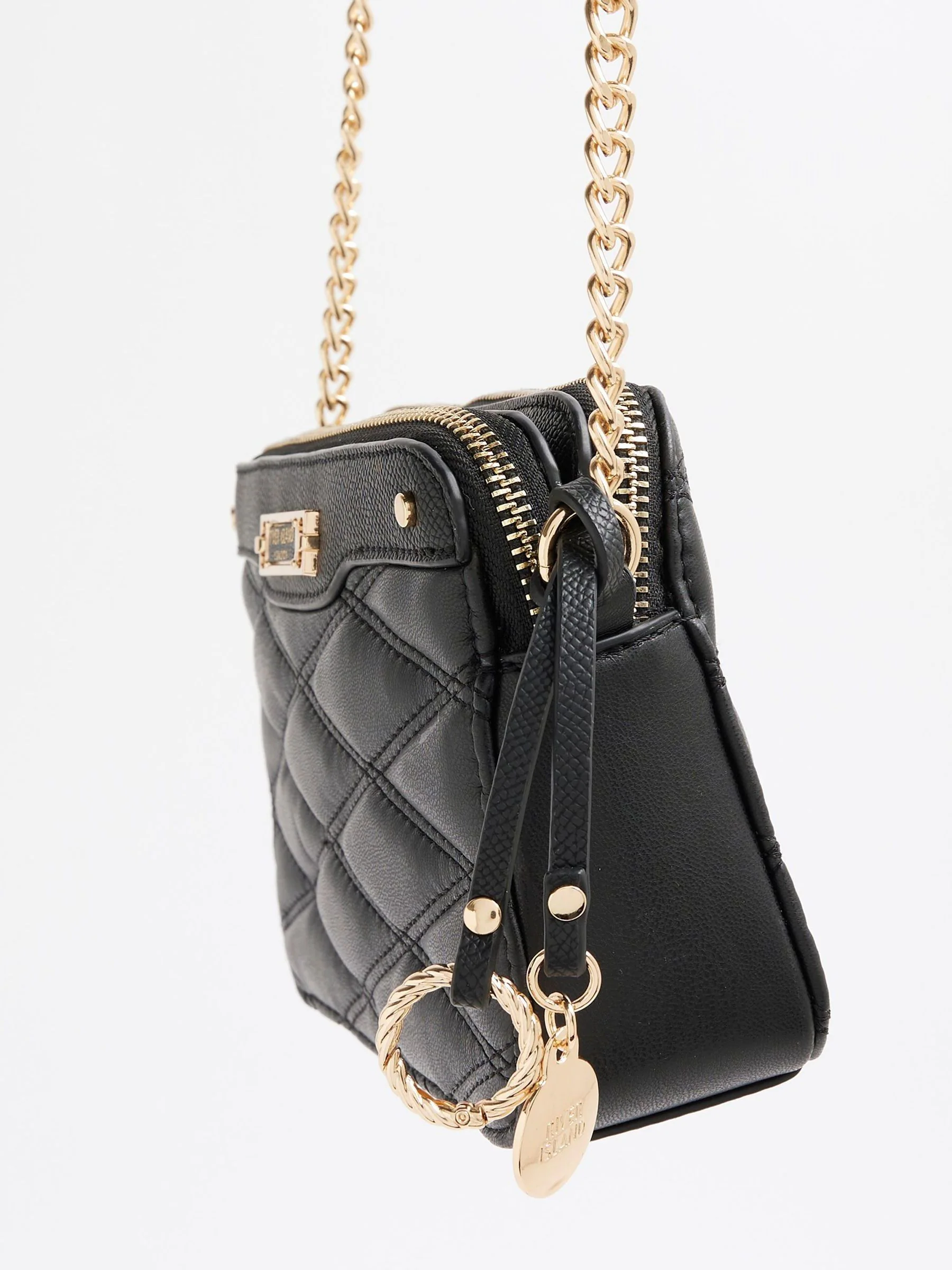 Zwart - River Island Quilted Soft Cross-Body Bag