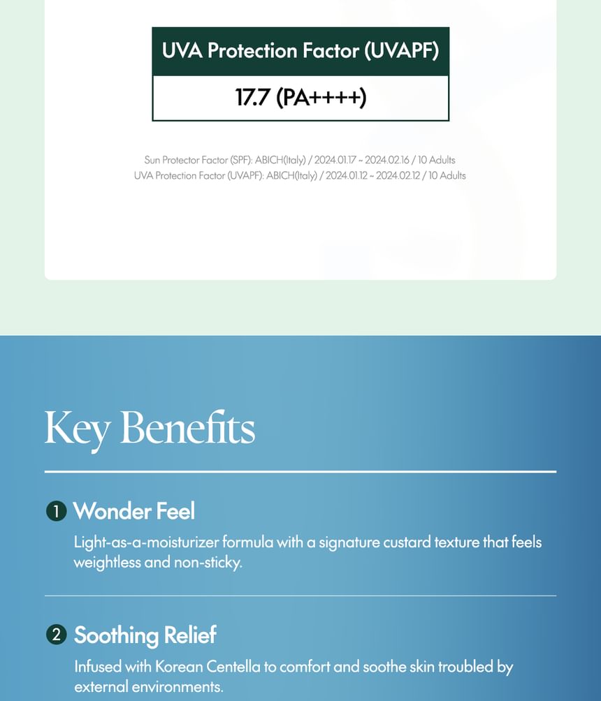 Purito SEOUL - Wonder Releaf Centella Dagelijkse Zonnelotion Mini