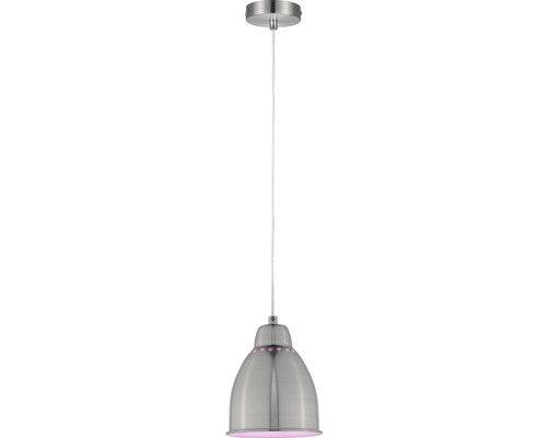 Plantenlamp, 1-lamp, HxØ 180x14,5 cm, ijzer/geborsteld