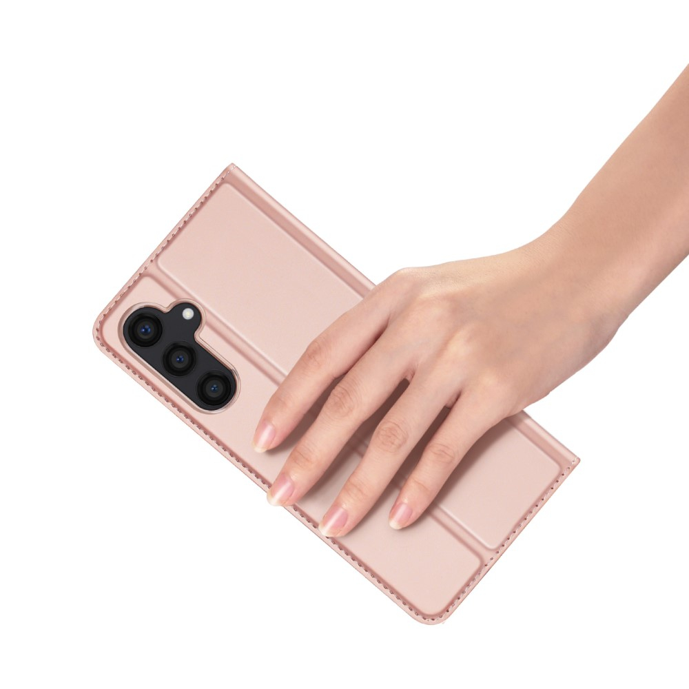 Samsung Galaxy S24 Flip Wallet Cover Leder Tasche - Roségold