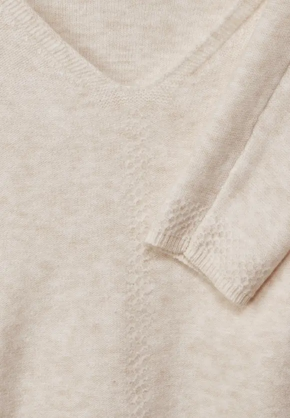 Basic Pullover - whisper cream melange