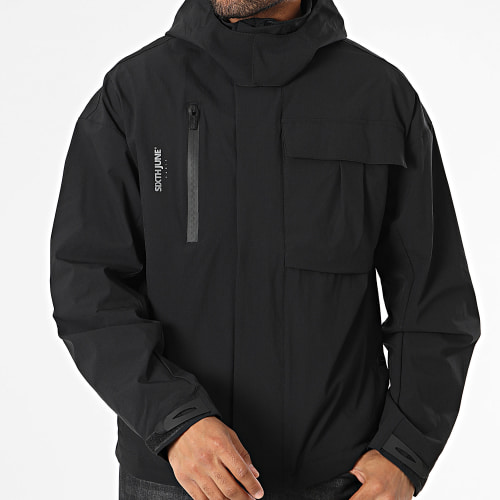 Veste Zippée Capuche Noir