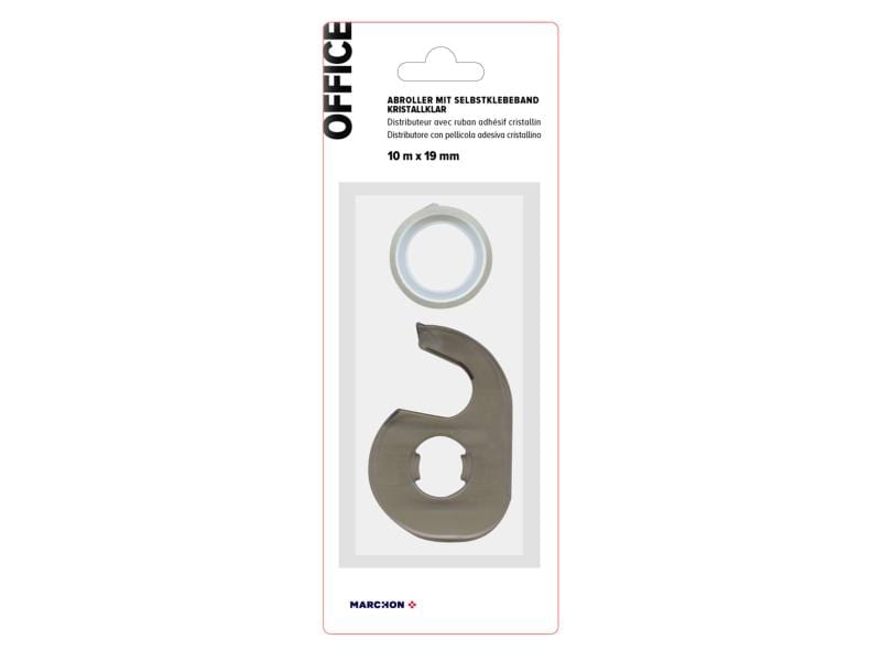 Office Abroller 19 mm x 10 m, Transparent Klebeband mit Abroller