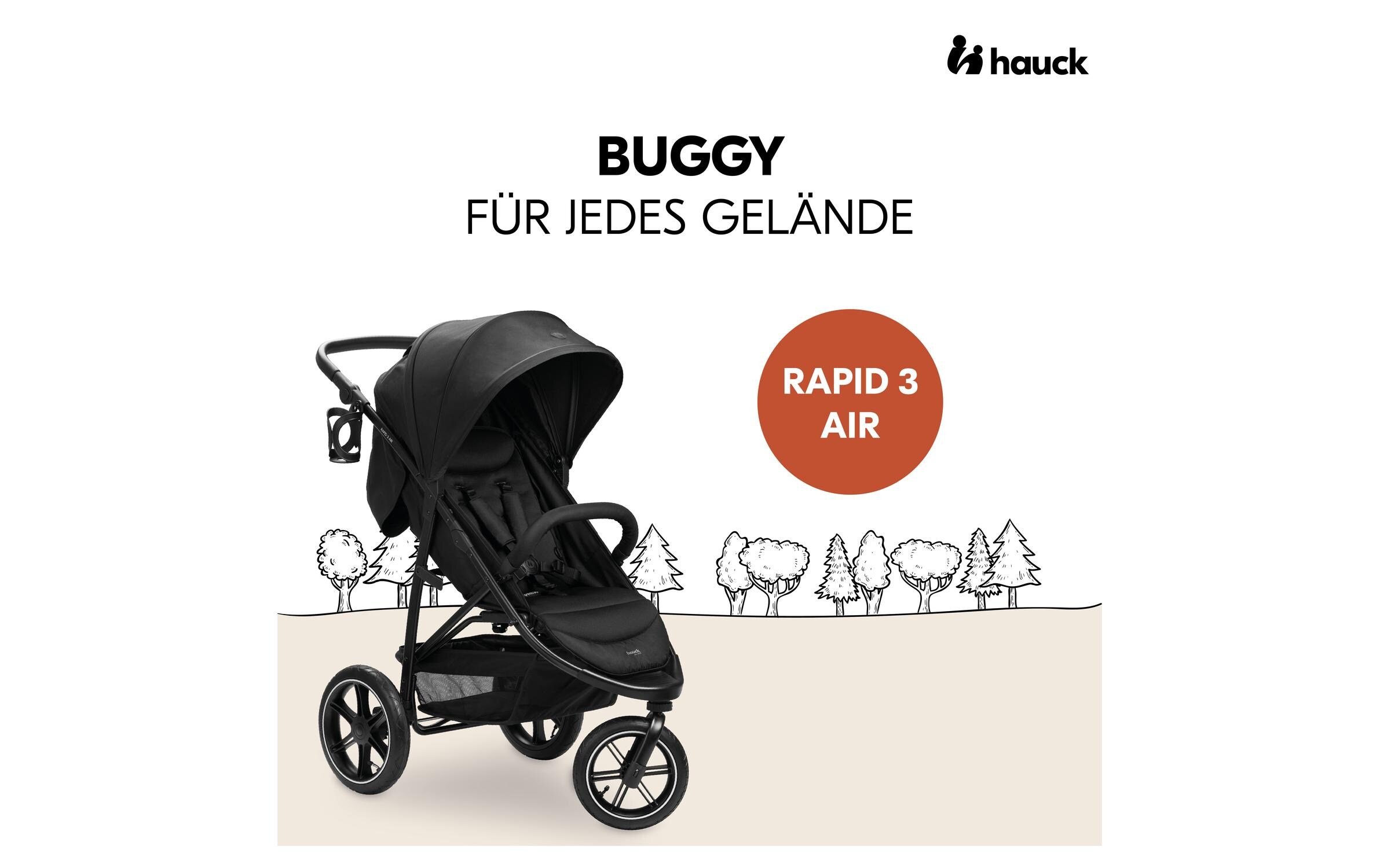 Buggy Rapid 3 Air Black<br>Kinderwagen für jedes Gelände