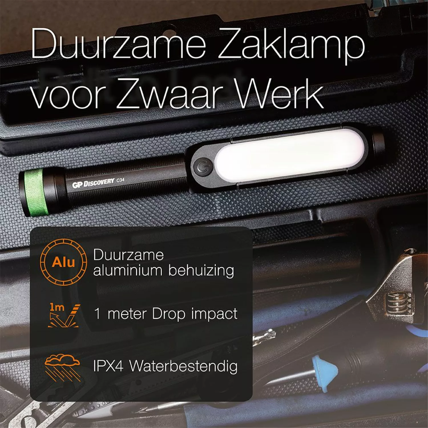 GP C34 Zaklamp - 550lumen - 3X AA - 260GPACT0C34000