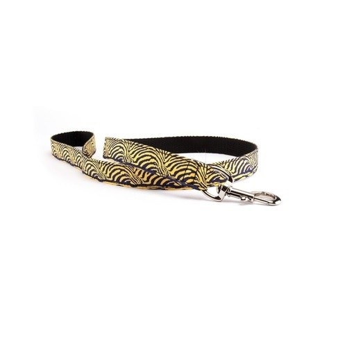 Coleira para cães Pappy com estampa de zebra amarela