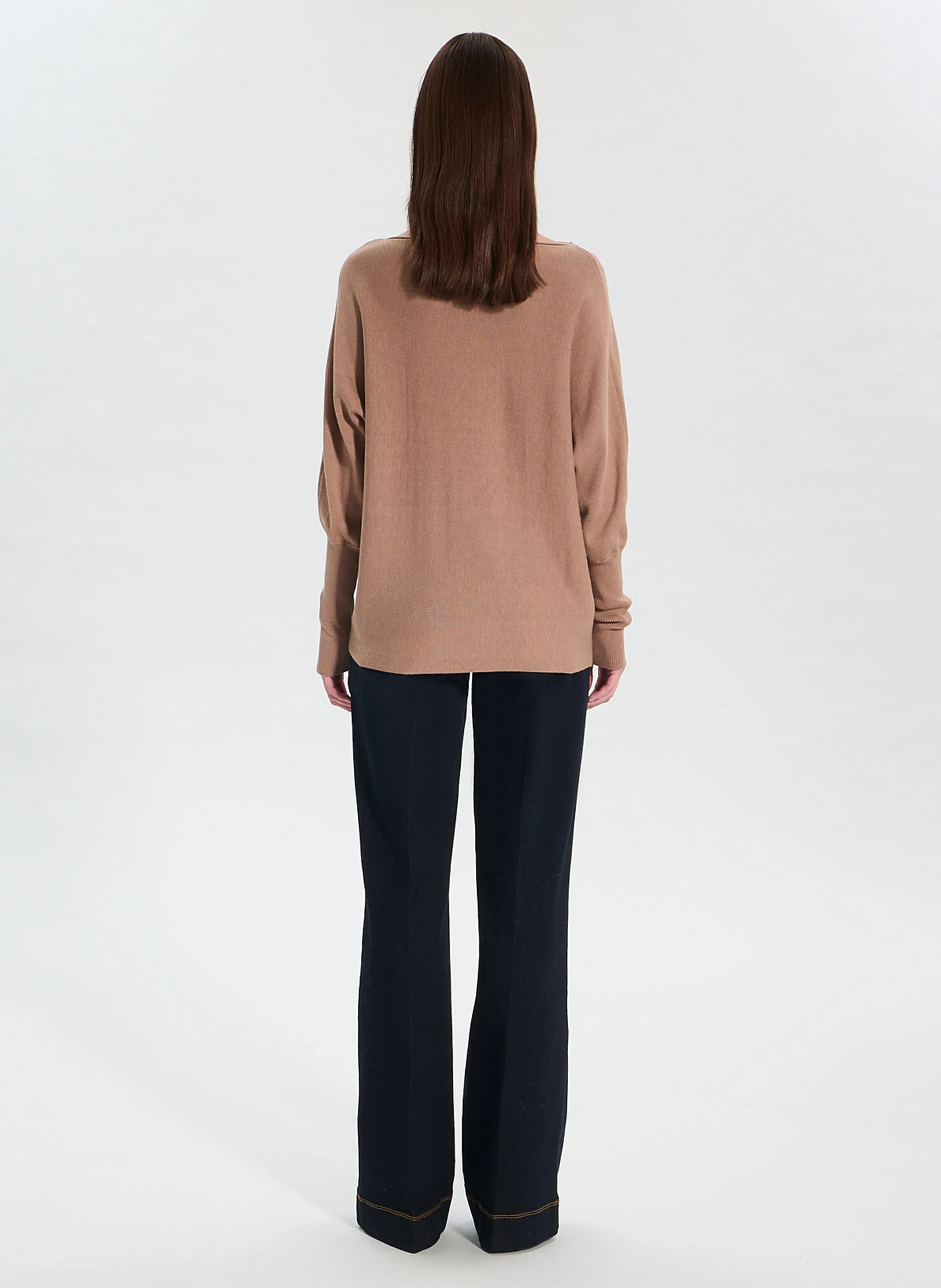 PENSEEBOAT - Pull ample col bateau | Beige