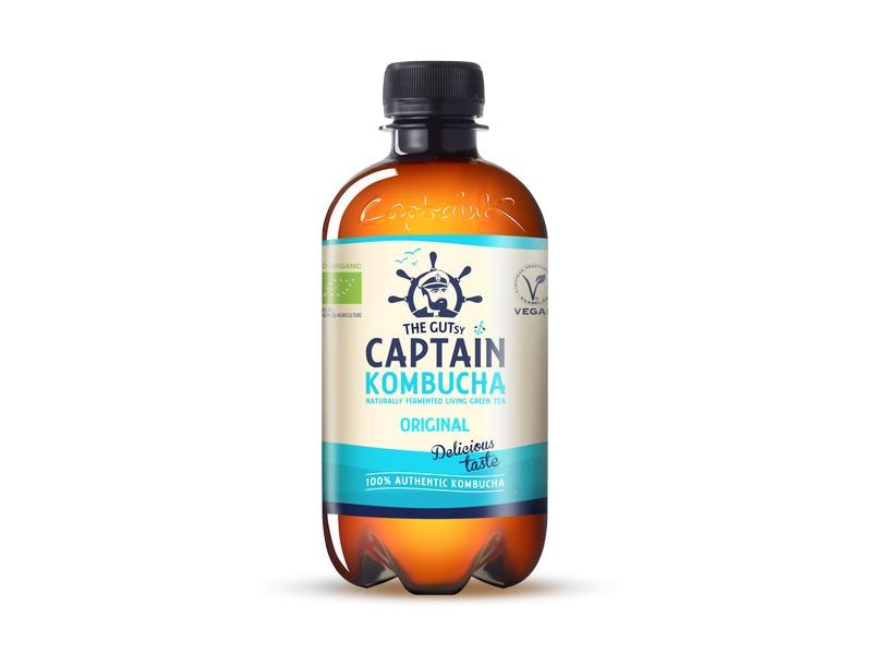 Captain Kombucha Bio Kombucha Original 12 x 0.4 l Erfrischendes Wohlfühlgetränk auf Grüntee-Basis