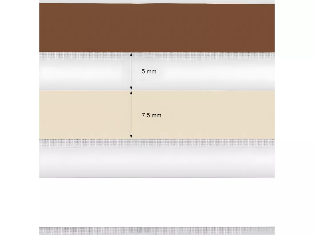 Store enrouleur double 45 x 150 cm Blanc-Beige-Marron Klemmfix ECD Germany