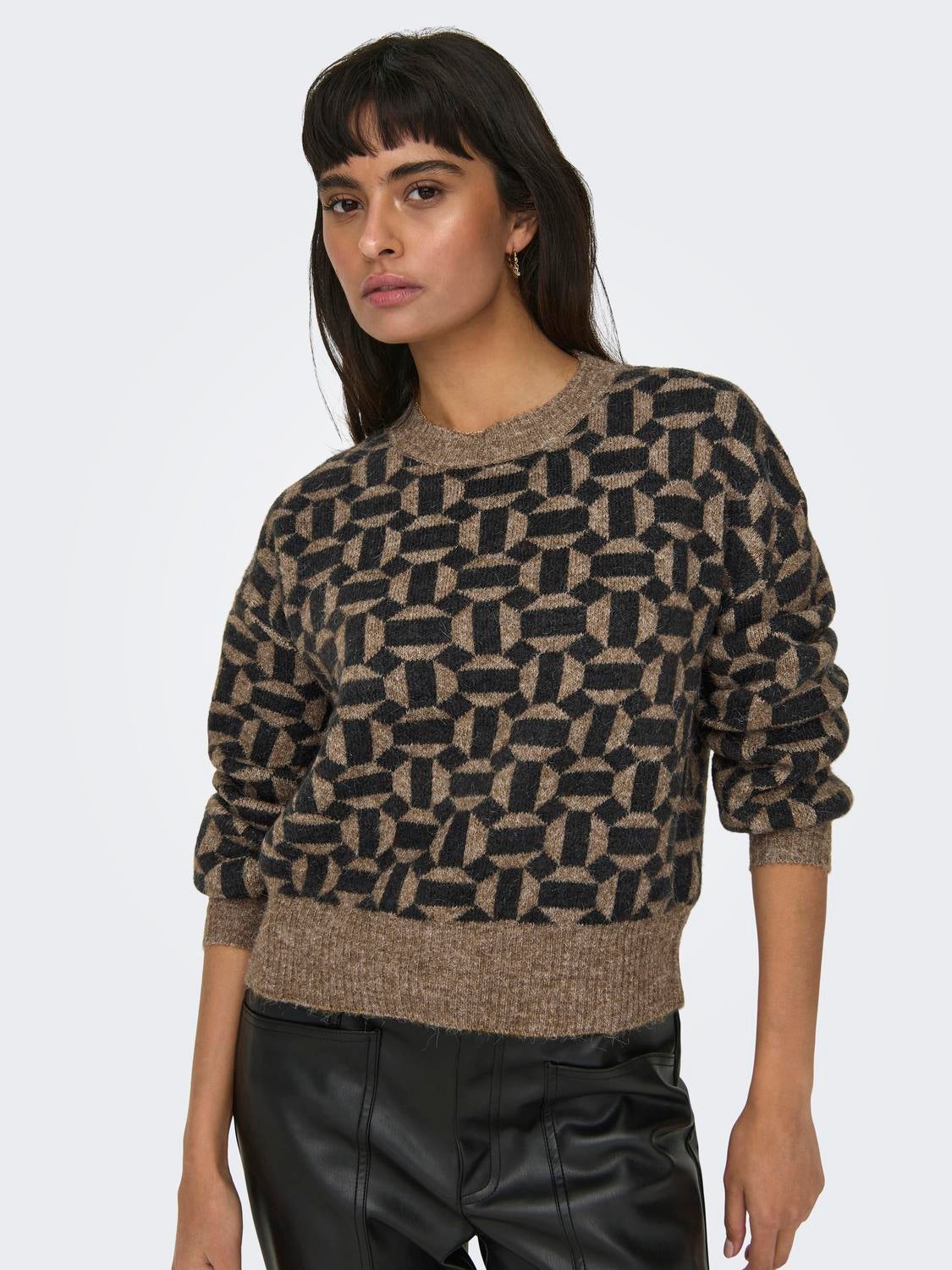 ONLGEO Strickpullover Toasted Coconut