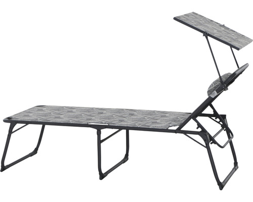 Siena Garden RPET kampeerligstoel 200 x 69 x 43 cm grijs
