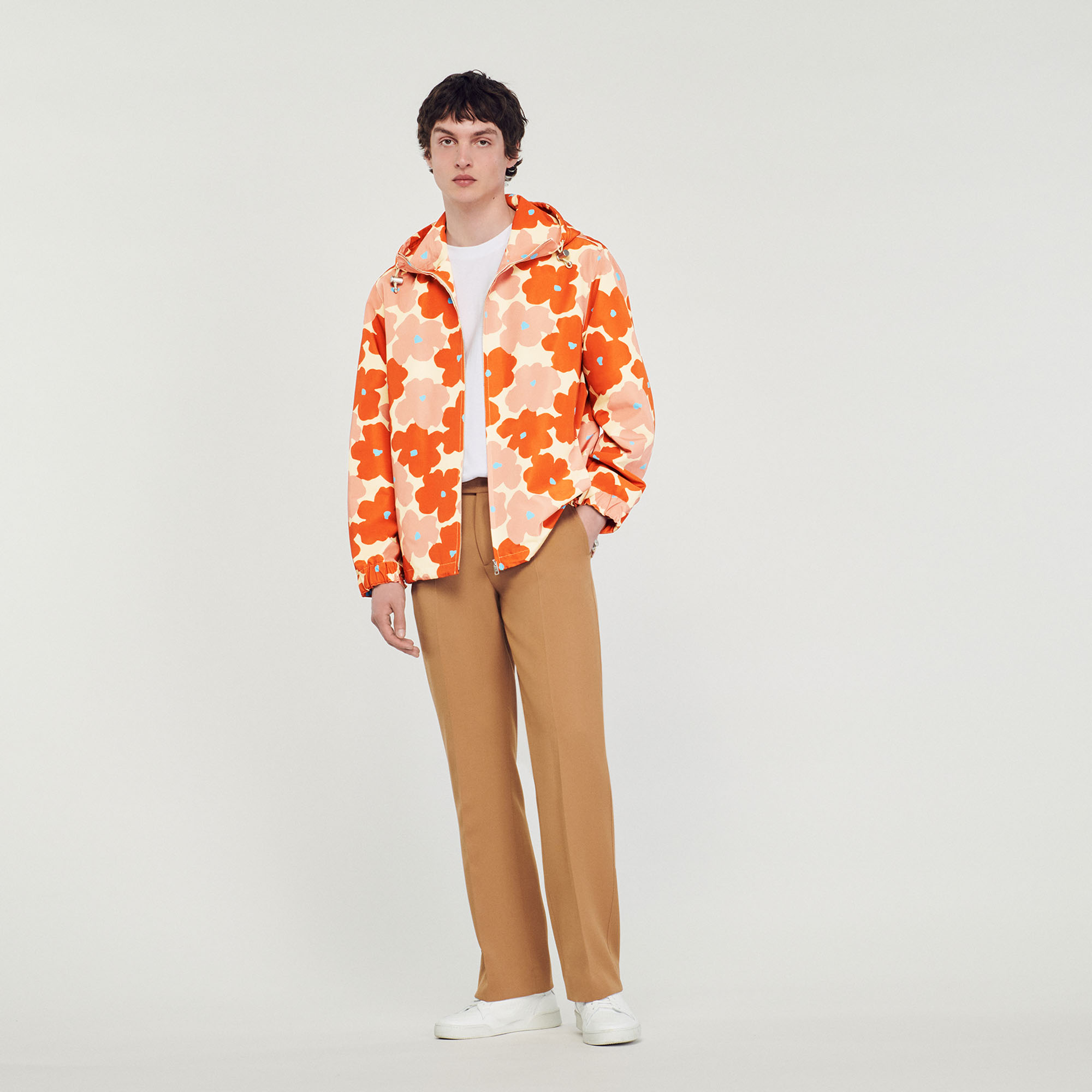Blouson imprime fleurs