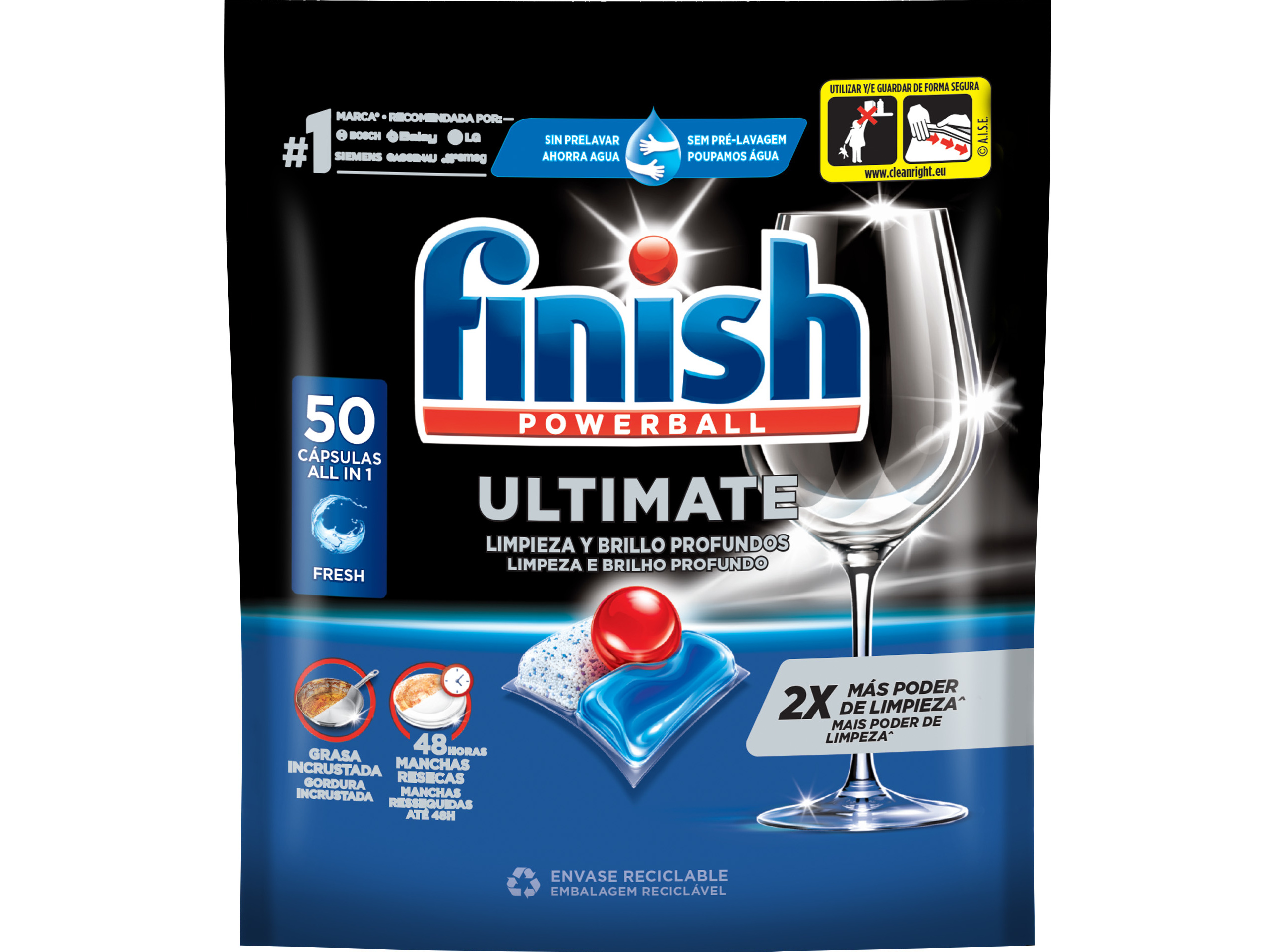 DETERGENTE LOIÇA MÁQUINA FINISH ULTIMATE REGULAR 50 PASTILHAS