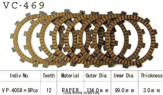 Kyoto - Disques garnis d'embrayage VC469
