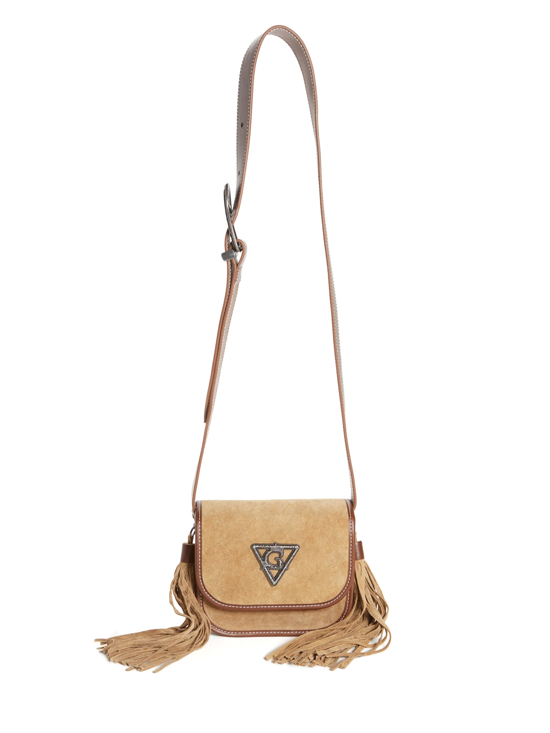 bolsa mini com franjas