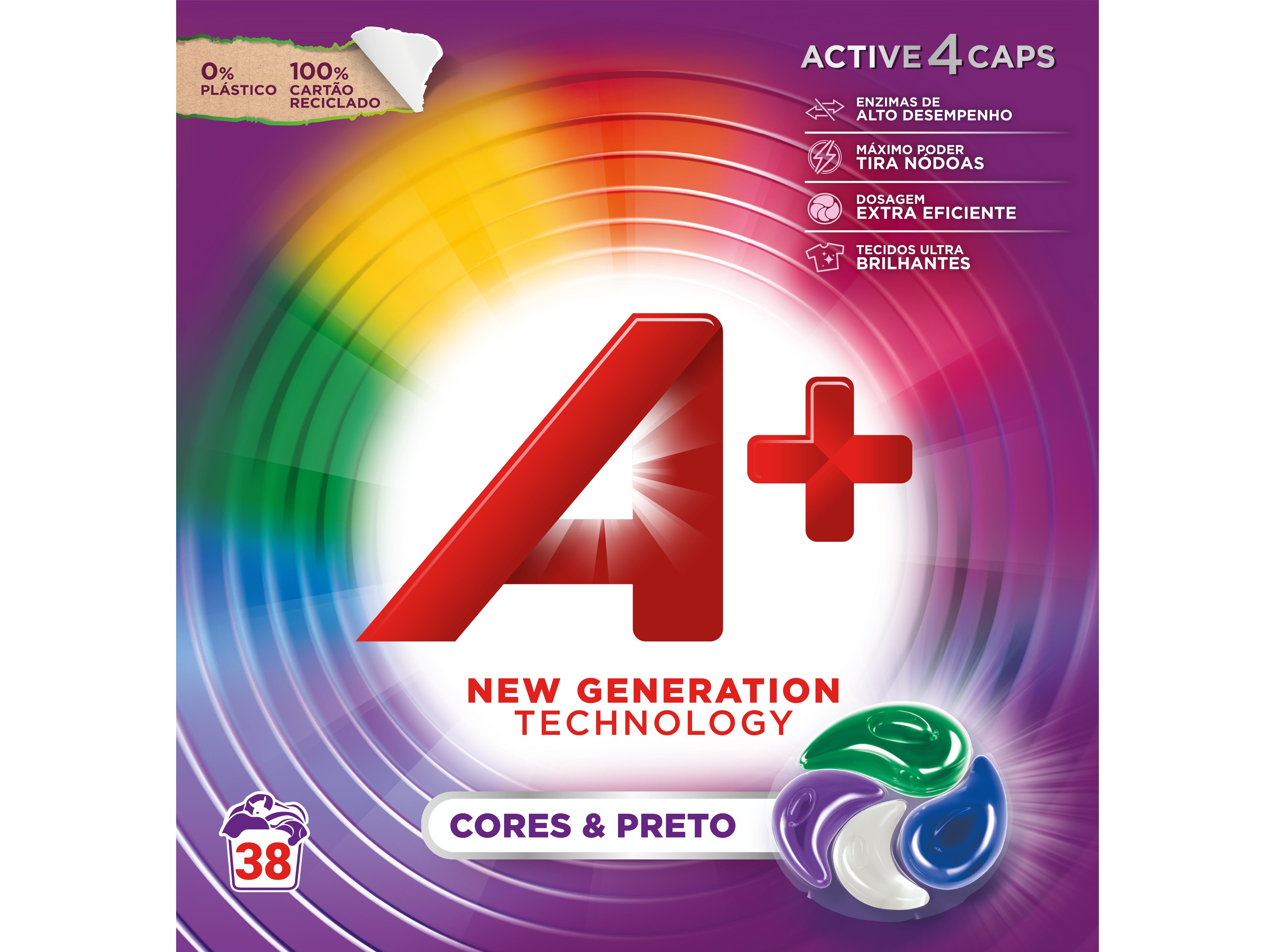 DETERGENTE MÁQUINA ROUPA CÁPSULAS A  4EM1 COLOUR&STYLE 38 D