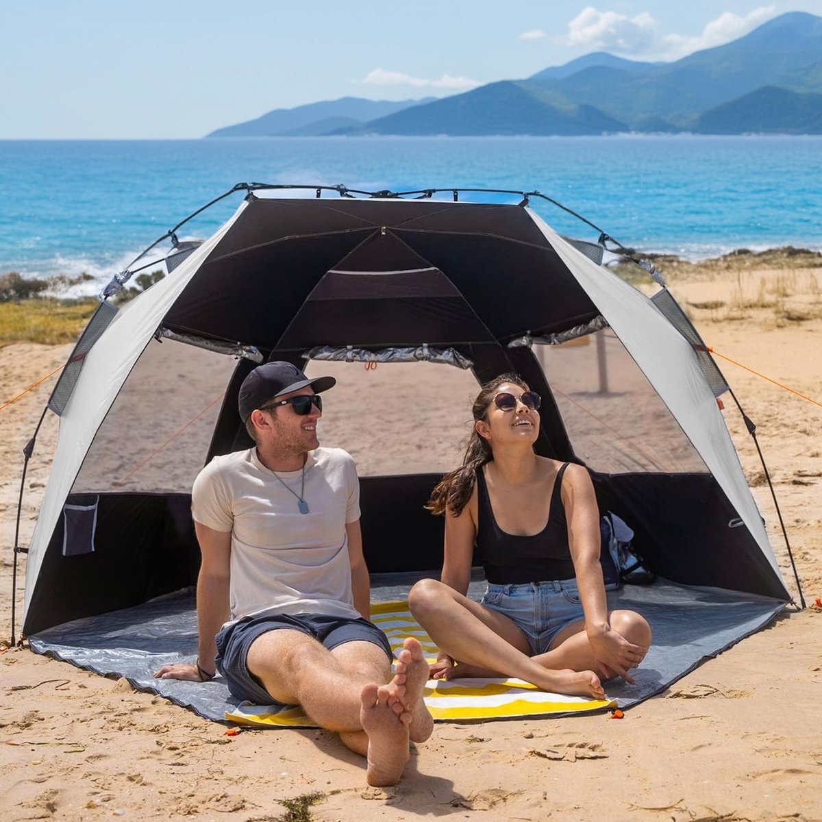Deryan Up To Go Pop Up strandtent - Silver