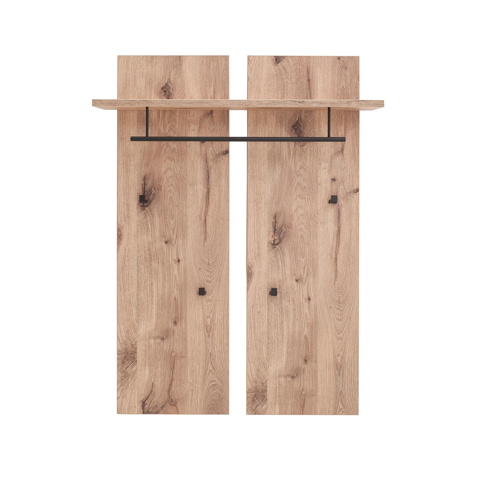 Garderobenpaneel - Viking Oak - mit Kleiderstange - 4 Haken