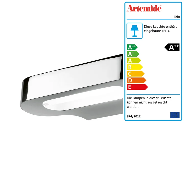 Artemide - Talo LED-Wandleuchte, 2700K / Chrom glänzend
