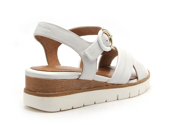 Tamaris nu pieds talons femme 28202 42 cuir blanc