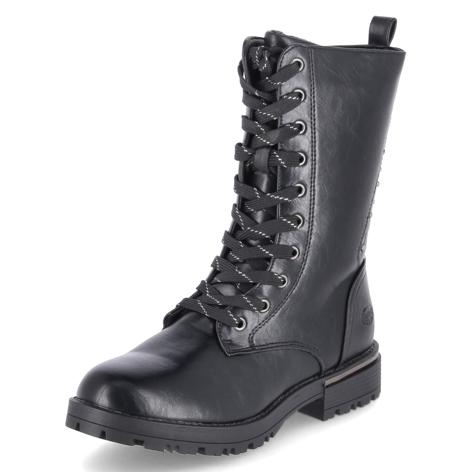 Dockers Schnürstiefeletten - schwarz/silber