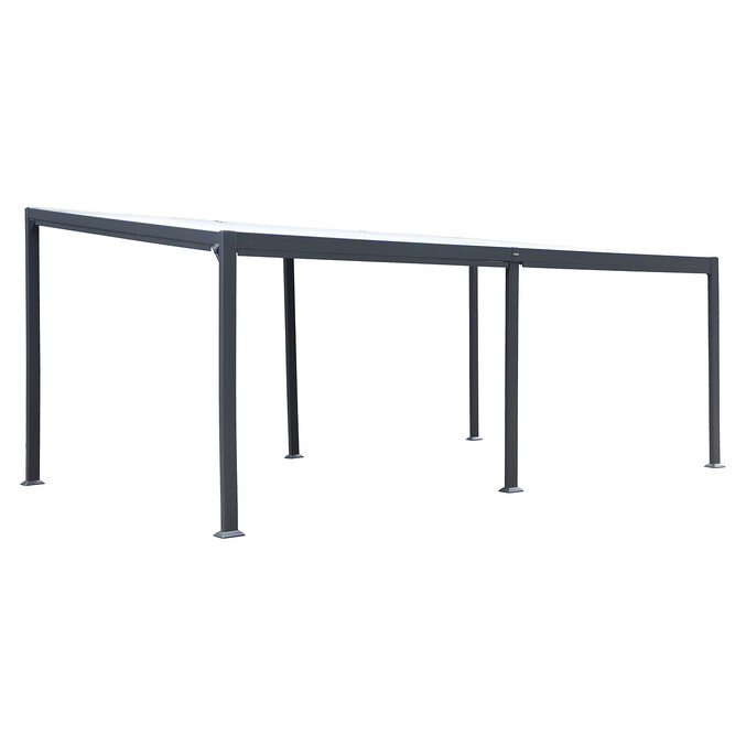 Pergola AVILA Graphite avec 1 kit de rideaux