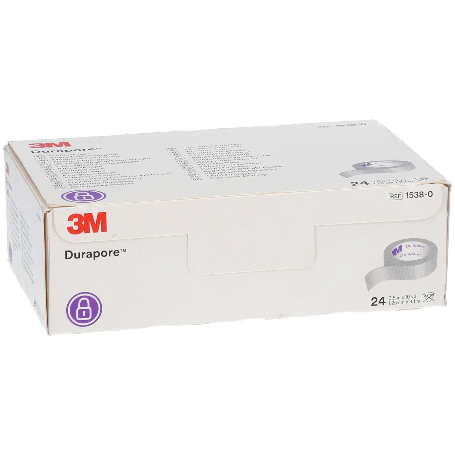 3M Durapore Kunstseidenpflaster 1,25 cm x 9,1 m