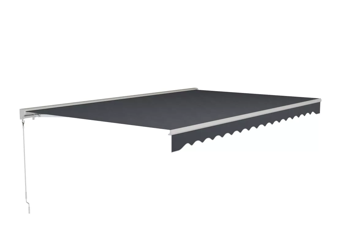 Store banne motorisé avec semi-coffre 5 x 3 m - anthracite - COFANA