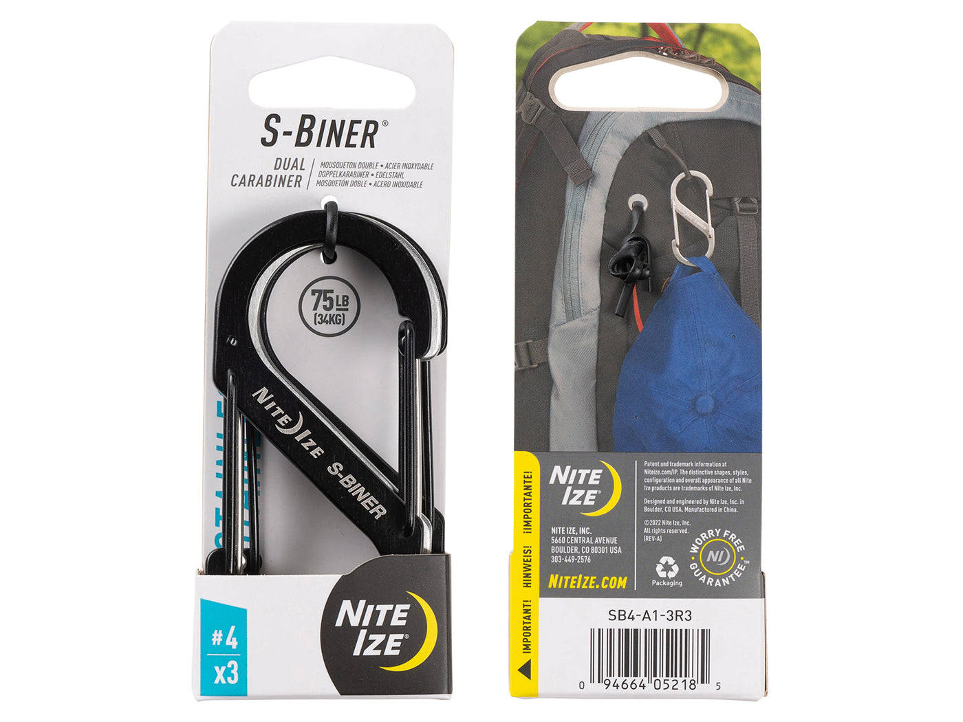Nite Ize S-Biner Karabijnhaak 3-Pack Asorti #2