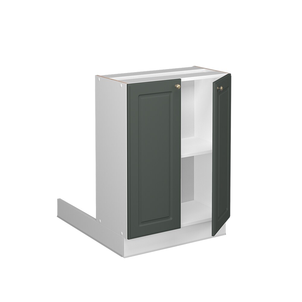 Vicco Regalinselunterschrank Küchenschrank Küchenmöbel Fame-Line Landhaus Weiß Grün 60 cm Gold Küche Einbauküche Kücheninsel Drehtür Einlegeboden Blende Küchenunterschrank Küchenzeile
