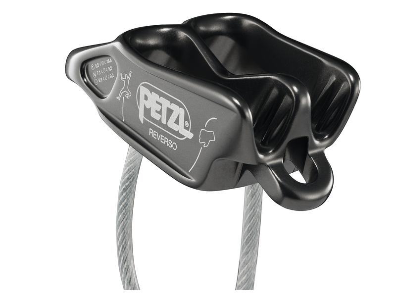 Petzl Abseilgerät Belay Device Reverso, Grau Vielseitiges, leichtes Sicherungs- und Abseilgerät für die Verwendung